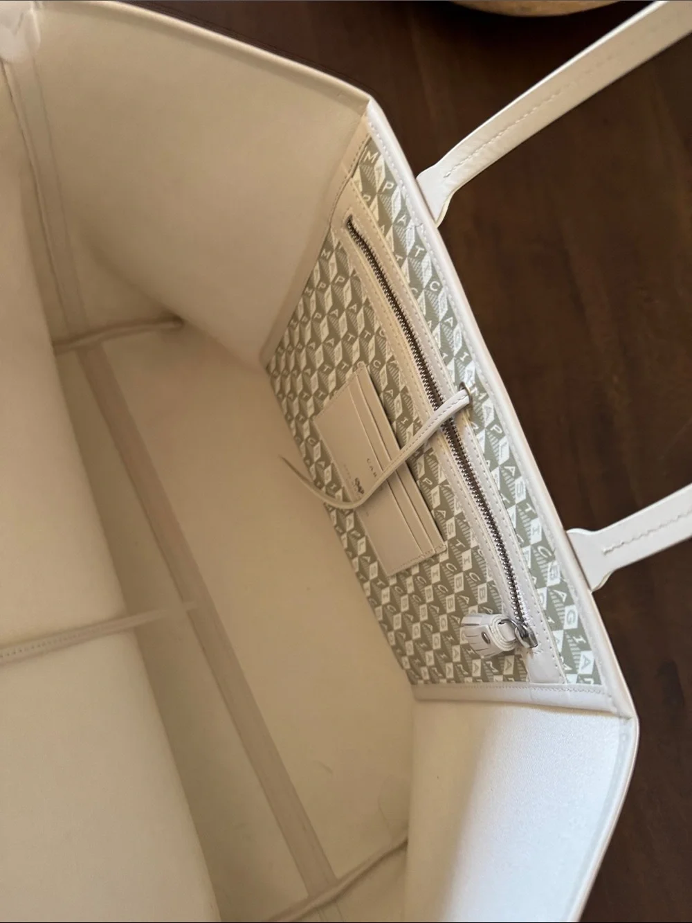 Anya Hindmarch cream tote